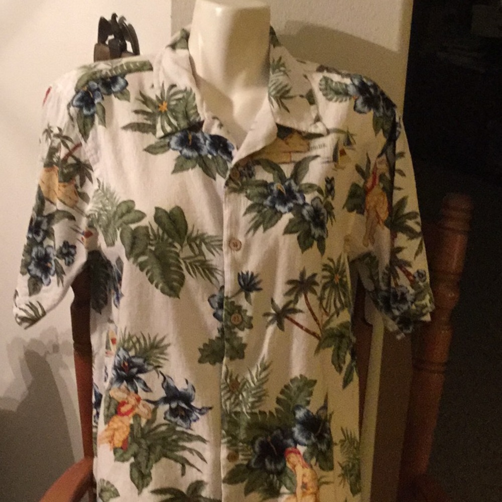 🌴NWOT Colorful & Too Fun Cherokee Sz Med Unisex Hawaiian Style Shirt 🌴
